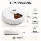 Distributeur automatique croquette 6 repas | Peti