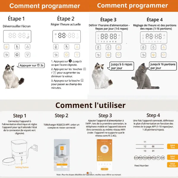 Distributeur croquettes chat connecté | connecti