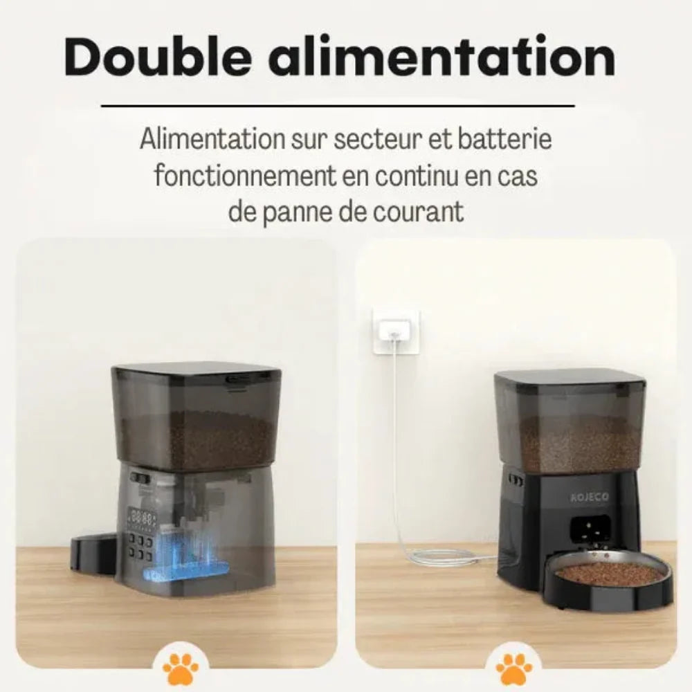 Distributeur croquettes chat connecté | connecti
