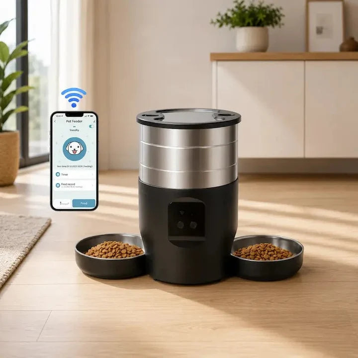 Distributeur Automatique de Croquettes pour 2 Chats | Rivaliti