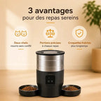 Distributeur Automatique de Croquettes pour 2 Chats | Rivaliti