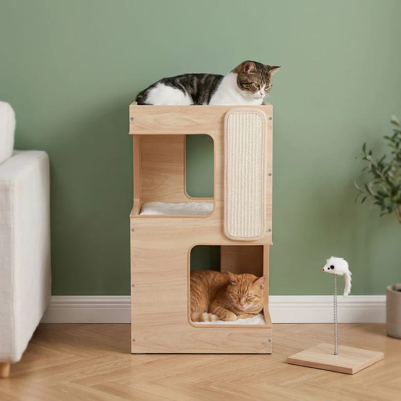 Arbre à chat bois design | Shimau